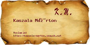 Kaszala Márton névjegykártya