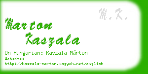 marton kaszala business card