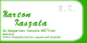 marton kaszala business card